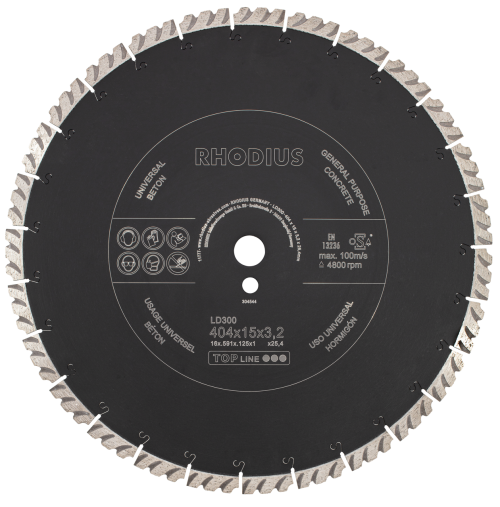 RHODIUS Diamanttrennscheibe LD300 Ø 404 mm | 304544